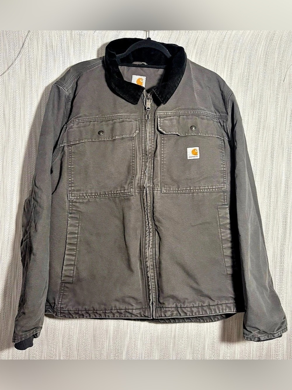 Carhartt Iconic J01 Duck Detroit Jacket Men's Gray Size Large